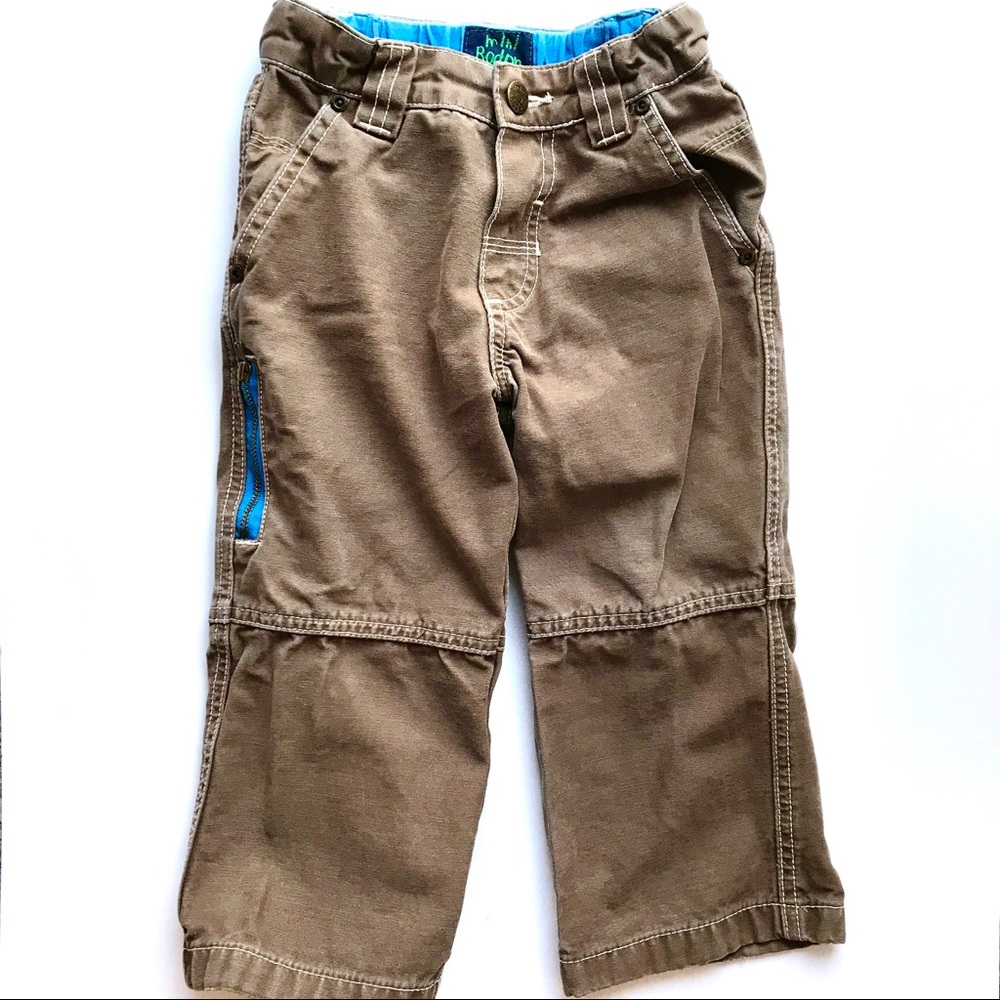 Mini Boden brown w/ blue cargos, 2-3Y